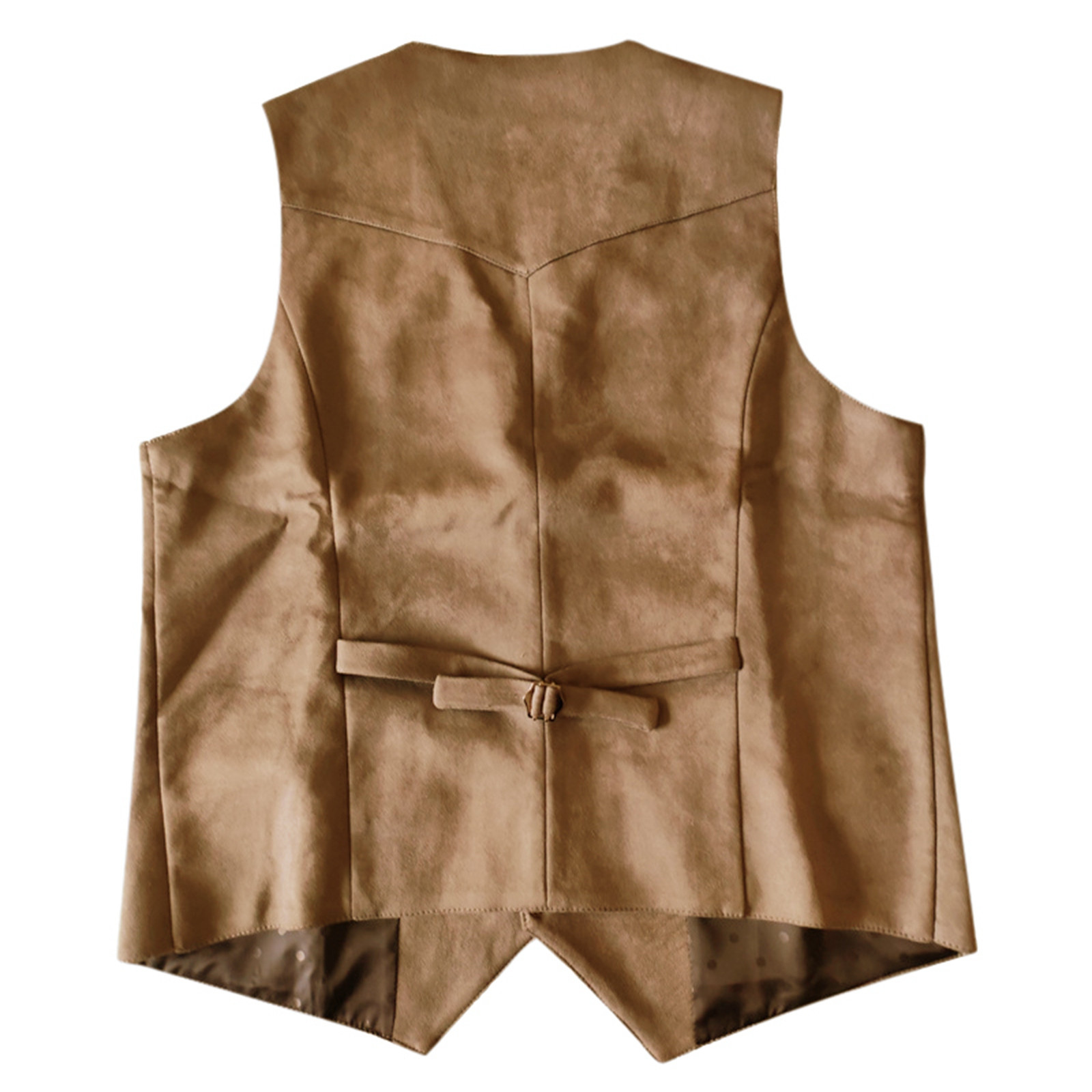 thumbnail image 2 of Chaleco de cuero retro con cuello en V para hombre - Diseño con bolsillos con botones, material de poliéster, para fiestas/informal - Tallas S-XXXL, 2 of 5